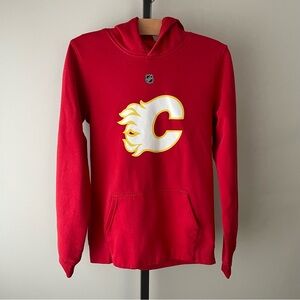 Outerstuff Calgary Flames Youth PullOver Hoodie Red NHL Hockey Size 18/20